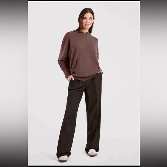 NUUDS Luxe Knit Hoodie in Coffee Brown size Small - Picture 2 of 12